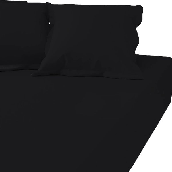 Drap-Housse Grand Bonnet Xl Polycoton Tertio® - Noir-image