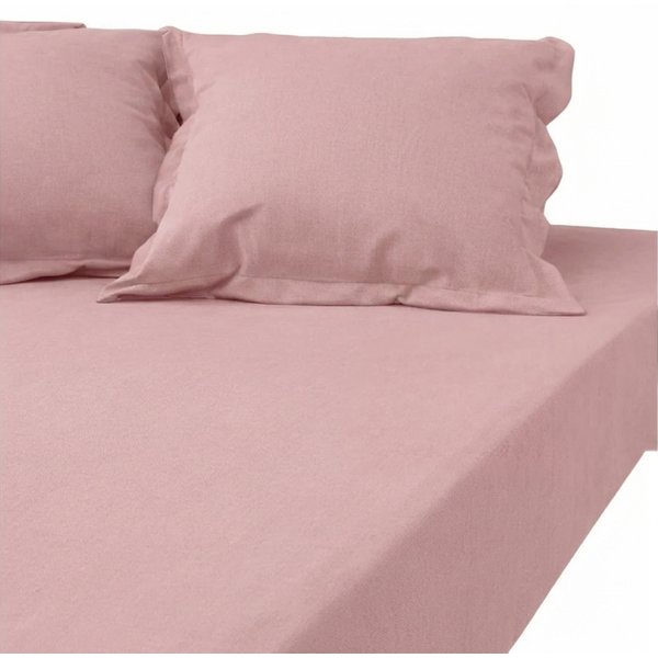 Drap Housse Grand Bonnet Polycoton Tertio® - Rose - Blush-image