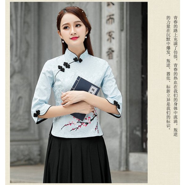 Oriental Chinese Shirt Blouse Costume -3E2EUCJEP-4