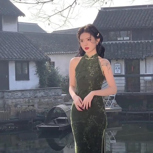 Oriental Qipao Cheongsam Chinese Dress -94ZOW8B1J