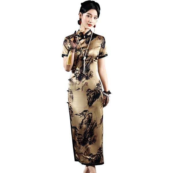 Oriental Qipao Cheongsam Chinese Dress -9TZIU7GPZ