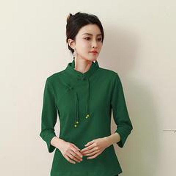 Oriental Chinese Shirt Blouse Costume -DPYV1TI8Q-2