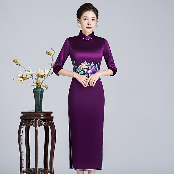 Oriental Qipao Cheongsam Chinese Dress -EF4VFWV4N