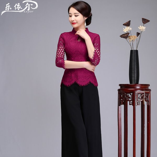 Oriental Chinese Shirt Blouse Costume -F3685AZQS-2