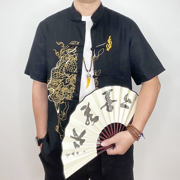 Chinese Shirt Blouse Kung Fu Costume -J0YV9ARV8-5