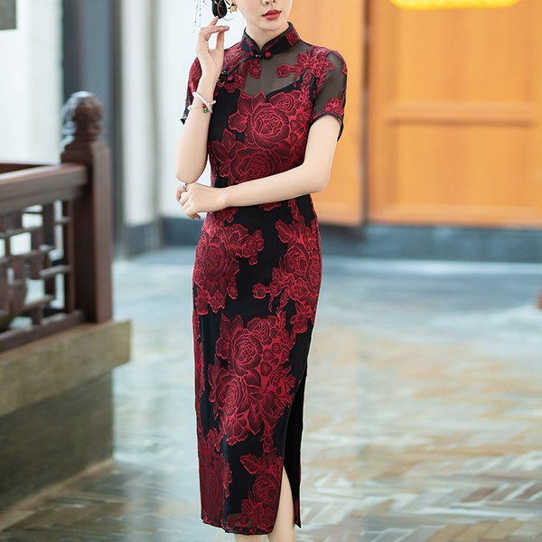 Oriental Qipao Cheongsam Chinese Dress -NOCWAB6FG-1