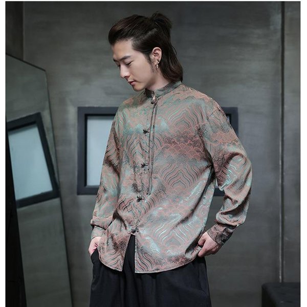 Chinese Shirt Blouse Kung Fu Costume -TD1GJ24D4-3