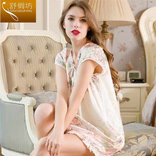 Women Silk Sleepwear Nightgowns -KMW5LCK-11