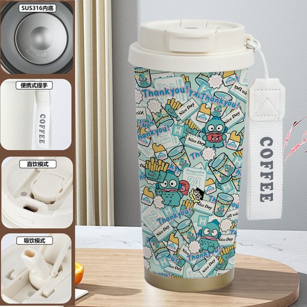 Charming Sanrio Hangyodon Insulated Travel Mug - Y 520ml