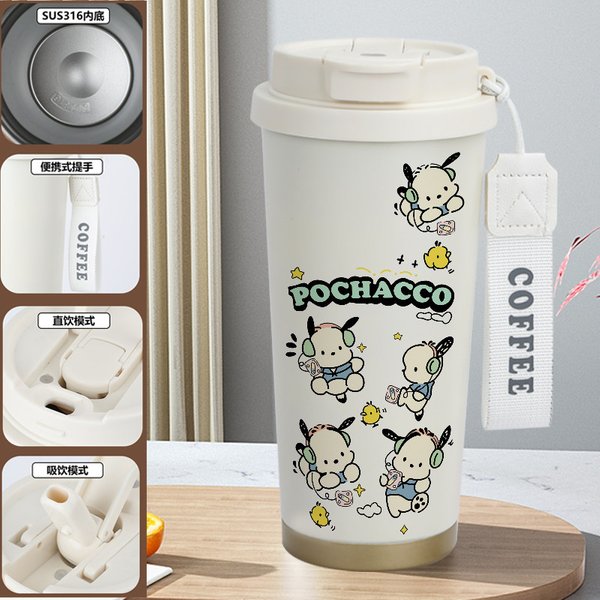 Cute Pochacco Print Insulated Travel Mug - 1U 520ml