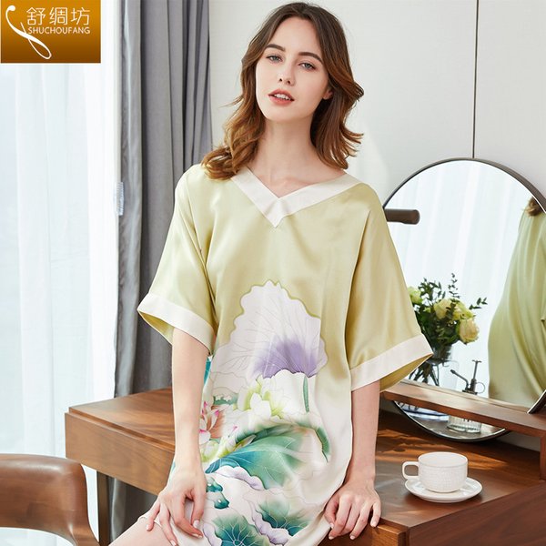 Women Silk Sleepwear Nightgowns -7KHYSSFT