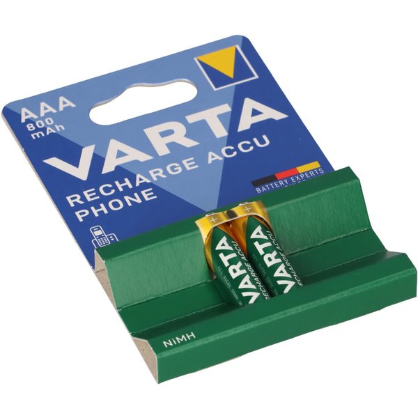 2X Akku Aaa 1,2V 800Mah Kompatibel Siemens Gigaset A540 A600A-image