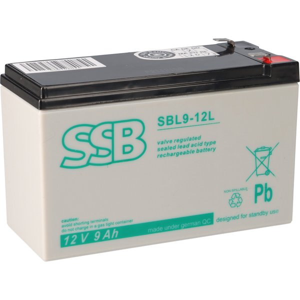 Ssb Blei Akku Sbl 9-12L Agm Batterie - 12V 9Ah - 6,3Mm Faston-image