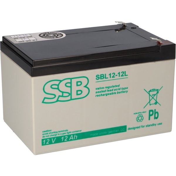 Ssb Blei Akku Sbl 12-12L Agm Batterie 6,3Mm Faston - 12V 12Ah-image