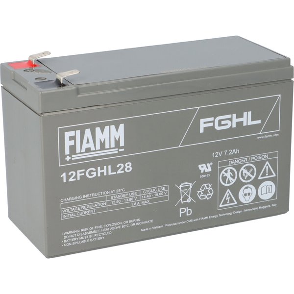 Fiamm Blei-Akku 12FGHL28 12V 7,2Ah Pb Faston 6,3 Mm-image