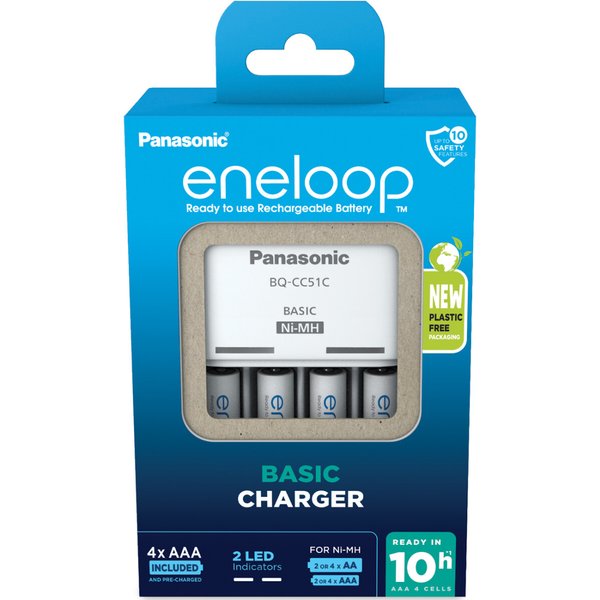 Eneloop BQ-CC51 Basic Charger Inkl. 4X Aaa Akkus-image