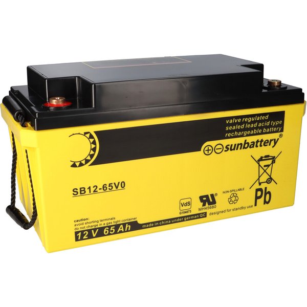 Akku Passend FüR Ssb Sblv65-12I 12V 65Ah Bleiakku-image