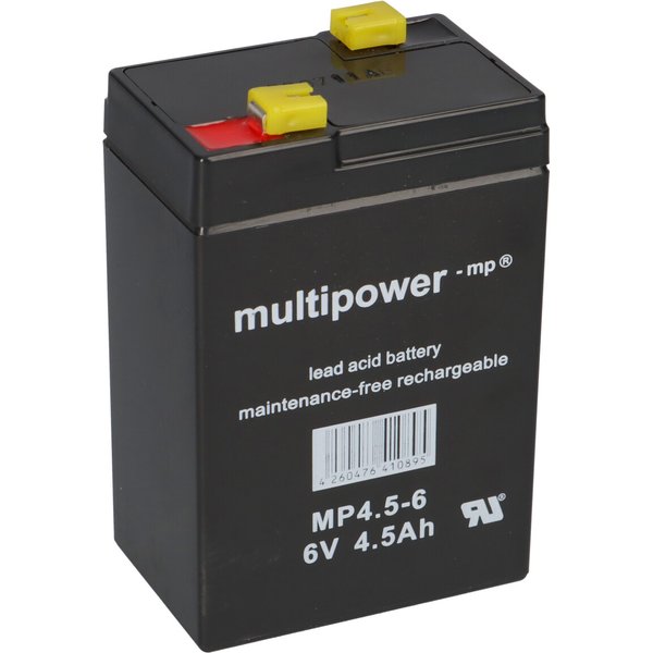 Multipower Blei-Akku MP4,5-6 Pb 6V 4,5Ah Faston 4,8-image
