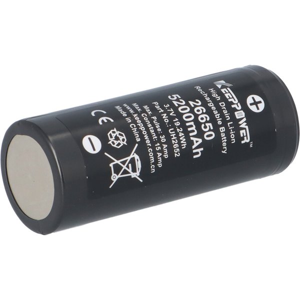 Keeppower UH2655 26650 Akku 5500 Mah 3.6 V | Li-Ion Hochstromzelle Ohne Schutz-image