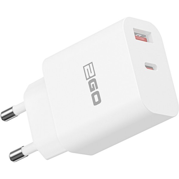 2GO Usb SchnellladegeräT 20W – USB-C & USB-A Netzteil, Weiß-image