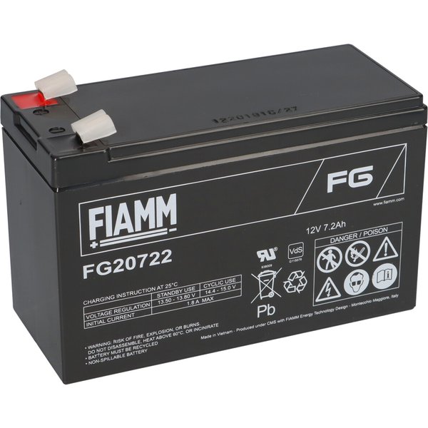 Fiamm Blei-Akku FG20722 Pb 12V / 7,2Ah Faston 6,3-image