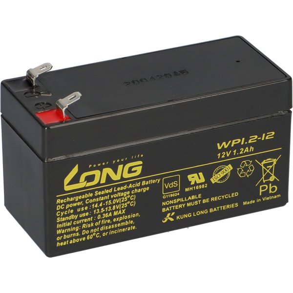 Bleiakku 12V 1,2Ah Kompatibel UL1.3-12 Lead Acid Agm Vds-image