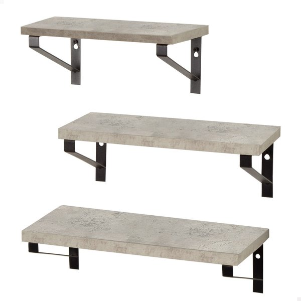 Max home set 3 estantes pared efecto cemento varias medidas
