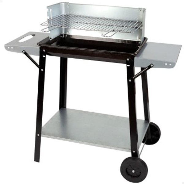Barbacoa carbón portátil con parrilla 4 alturas