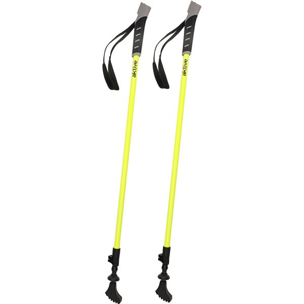 Set bastones extensibles marcha nórdica 82-135 cm 2 sec con empuñadura goma