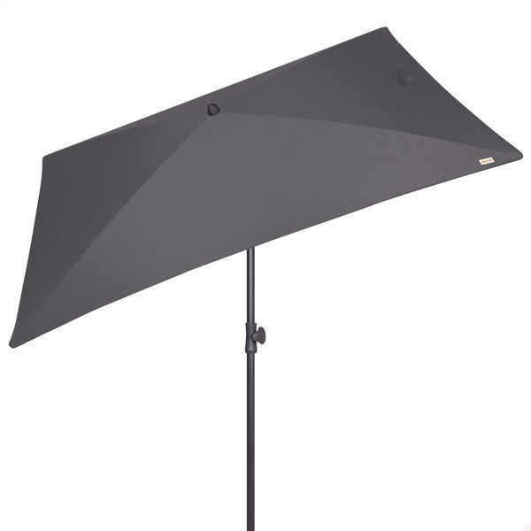 Parasol jardín rectangular inclinable 200x125 cm uv30 antracita
