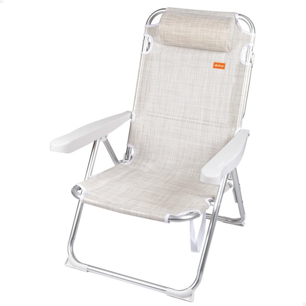 Silla playa multiposición 48x60x90 cm beige