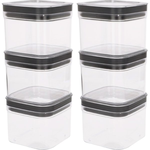 Curver pack 6 botes plástico herméticos multiusos (0,8l)