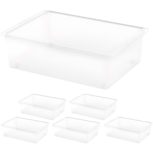 Curver pack 6 cajas almacenaje 27 litros 55x38,5x16,5 cm