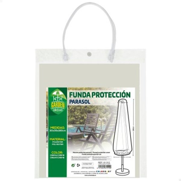 Funda parasol jardín máx. ø360 cm crema