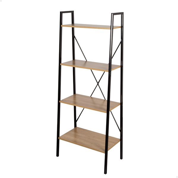 Max home estantería escalera madera y acero 4 estantes 60x32x148 cm