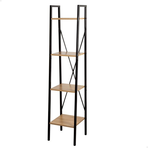Max home estantería escalera madera y acero 4 estantes 34x32x148 cm