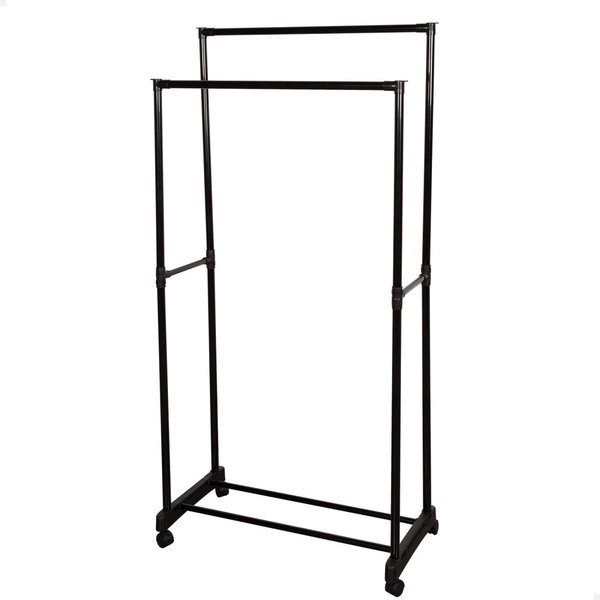 Max home burro ropa doble con ruedas y zapatero 75x40x157 cm