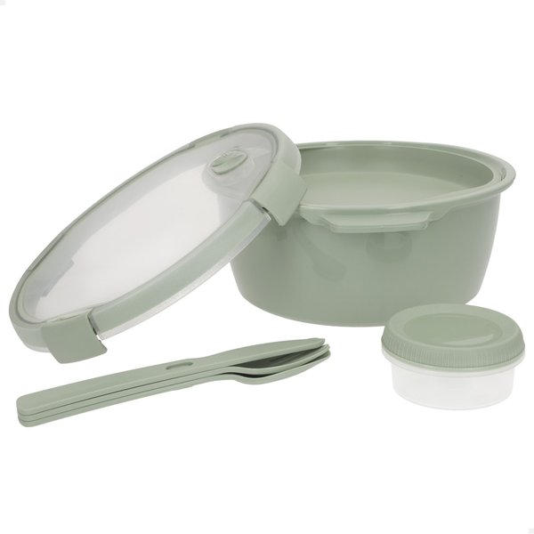 Curver recipiente hermético (1,6l) con bandeja y cubiertos