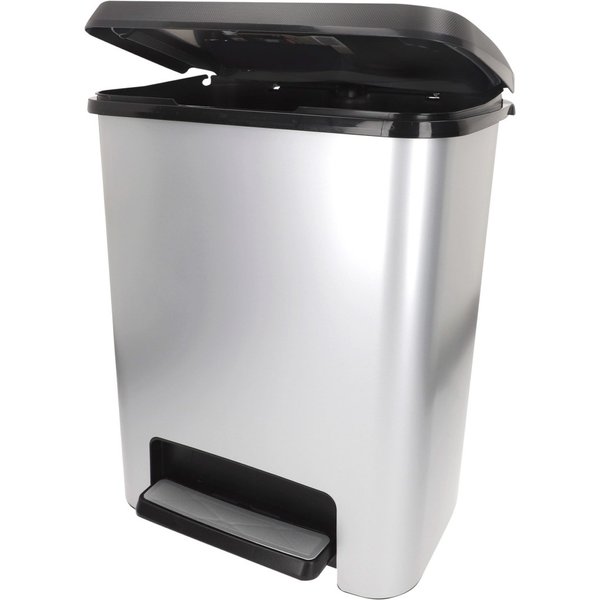 Curver cubo de basura compatta 25l metalizado