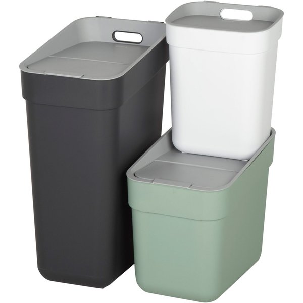 Curver pack de 3 cubos de reciclaje ready to collect (30l, 20l y 10l)