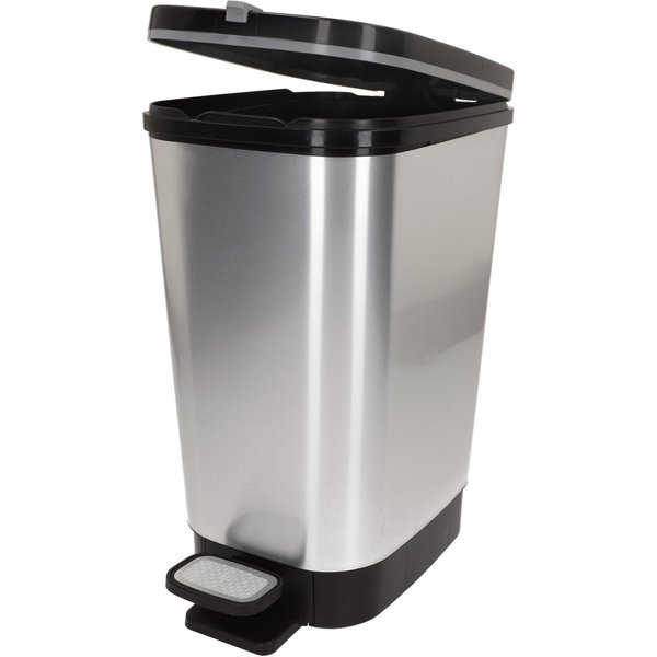 Curver cubo de basura con pedal chic bin 45l gris