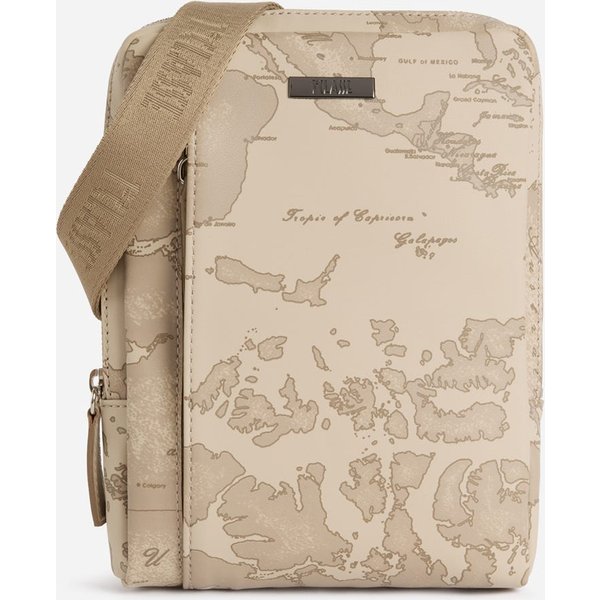 Tracolla Reporter In Eco Pelle Geo Beige-image