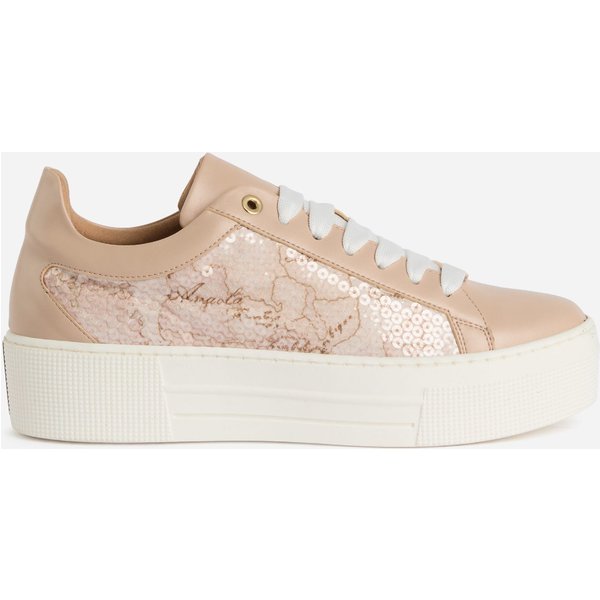 Sneaker In Eco Nappa Con Paillettes Geo Nude-image