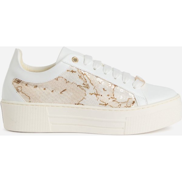 Sneaker In Eco Nappa Con Paillettes Geo Beige-image