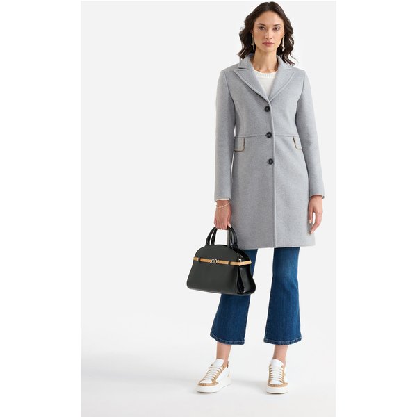 Cappotto Midi In Spazzolato Misto Lana Grigio MéLange-image