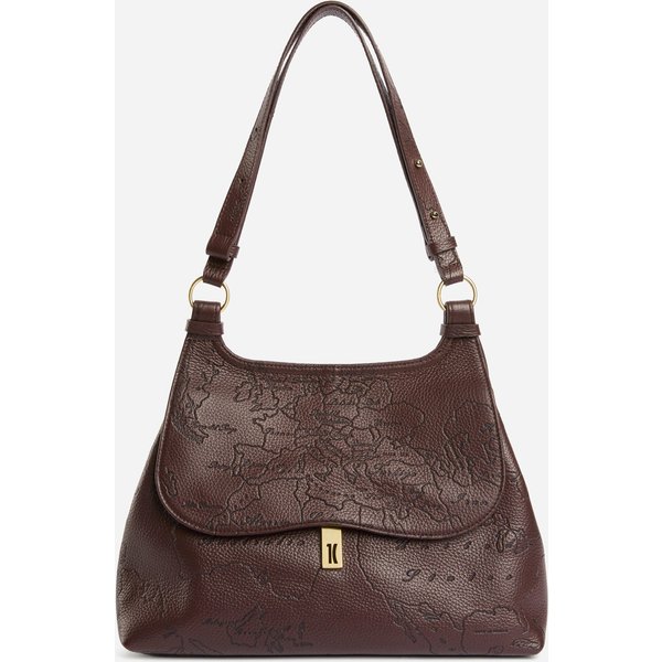 Antique Geo Leather Borsa Sottospalla Cioccolato-image
