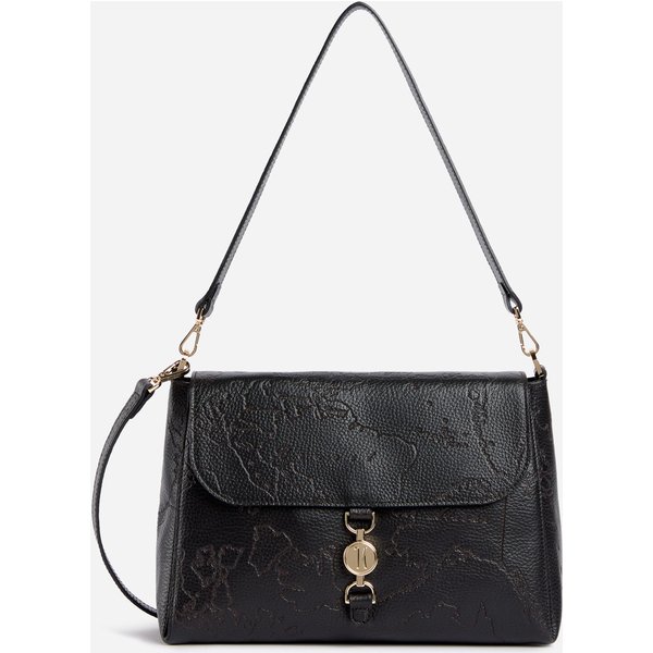 Golden Coin Messenger Borsa Sottospalla Con Impressione Geo Filetto Nera-image
