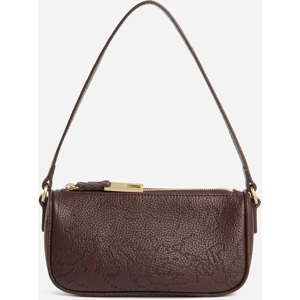 Antique Geo Leather Sottospalla Mini Cioccolato-image