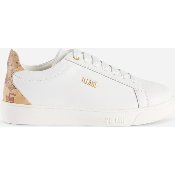 Sneakers In Pelle Liscia Con Tallone Geo Classic Bianche-image