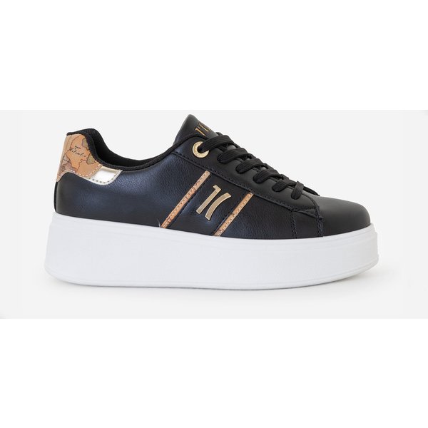 Sneakers In Eco Nappa Liscia Con Logo 1C Nere-image